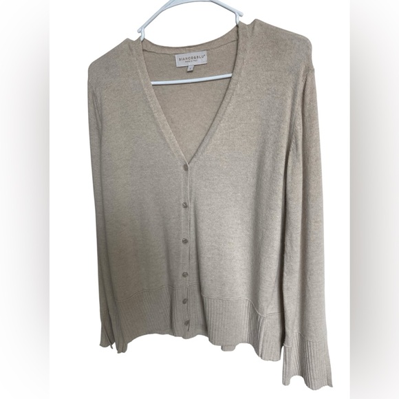 Bianco & Blu Cashmere/Wool/Silk Cardigan Size S - Picture 1 of 9